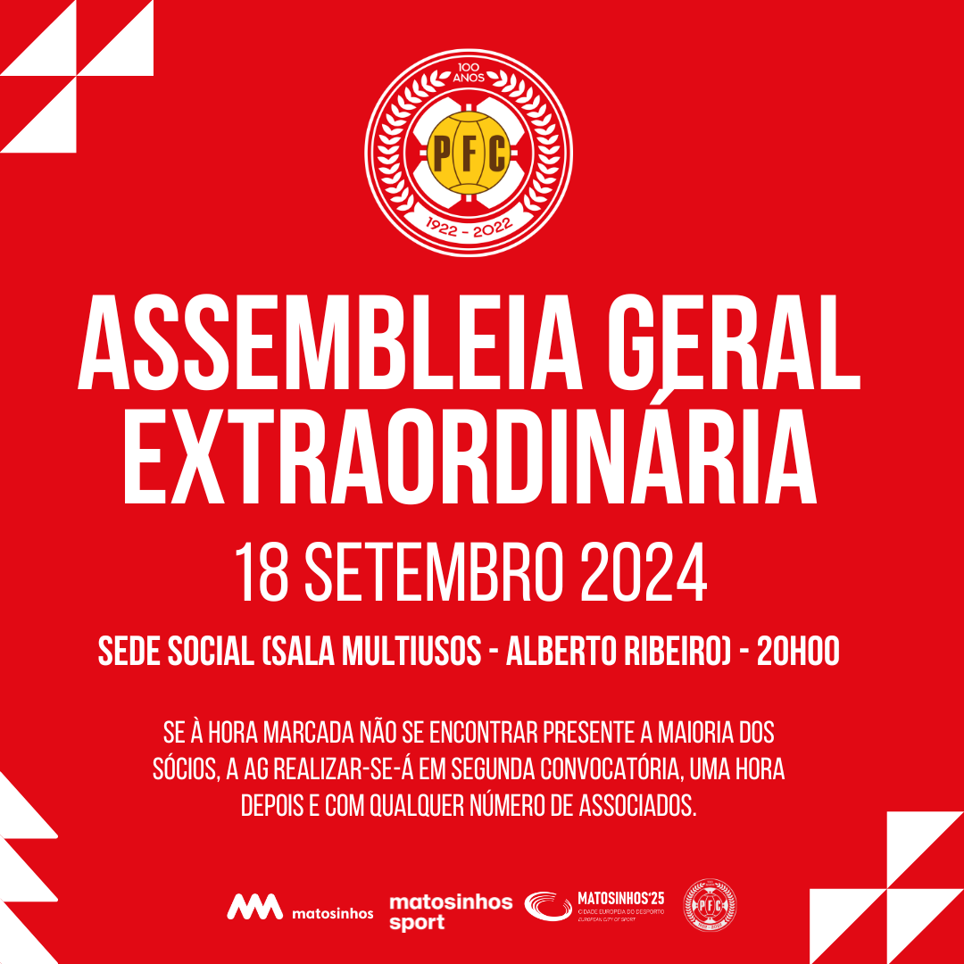 Assembleia Geral Extraordinária | 18 setembro 24